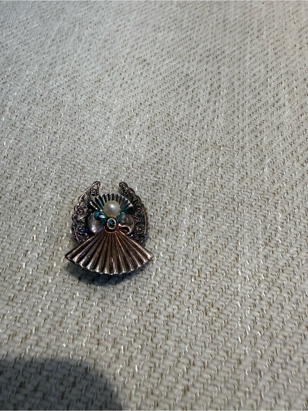 Mixed Silver-Tone brooches with Blue Rhinestone Bar. Rhinestone bar is sterling - Picture 8 of 11